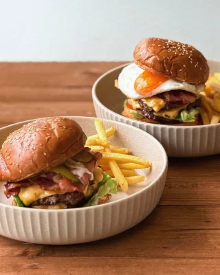 Image 12: Enjoy a delightful Saturday lunch with our burger—pure happiness in every bite🍔✨ #fuelxsg #sgfood #sgfoodie #unwind #brunch #brunchlover